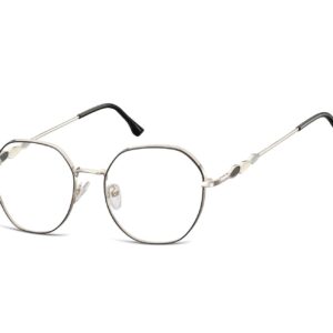 Okulary oprawki owalne zerówki metalowe korekcyjne L122B