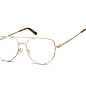 Okulary oprawki korekcyjne pilotki zerówki Sunoptic 889B złote