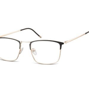 Oprawki korekcyjne zerówki okulary męskie prostokątne 893 złoty + czarny