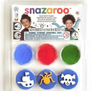 Zestaw urodzinowy farb do malowania twarzy SNAZAROO ze stempelkami Piraci